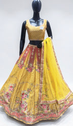 Lehenga - Light weight green