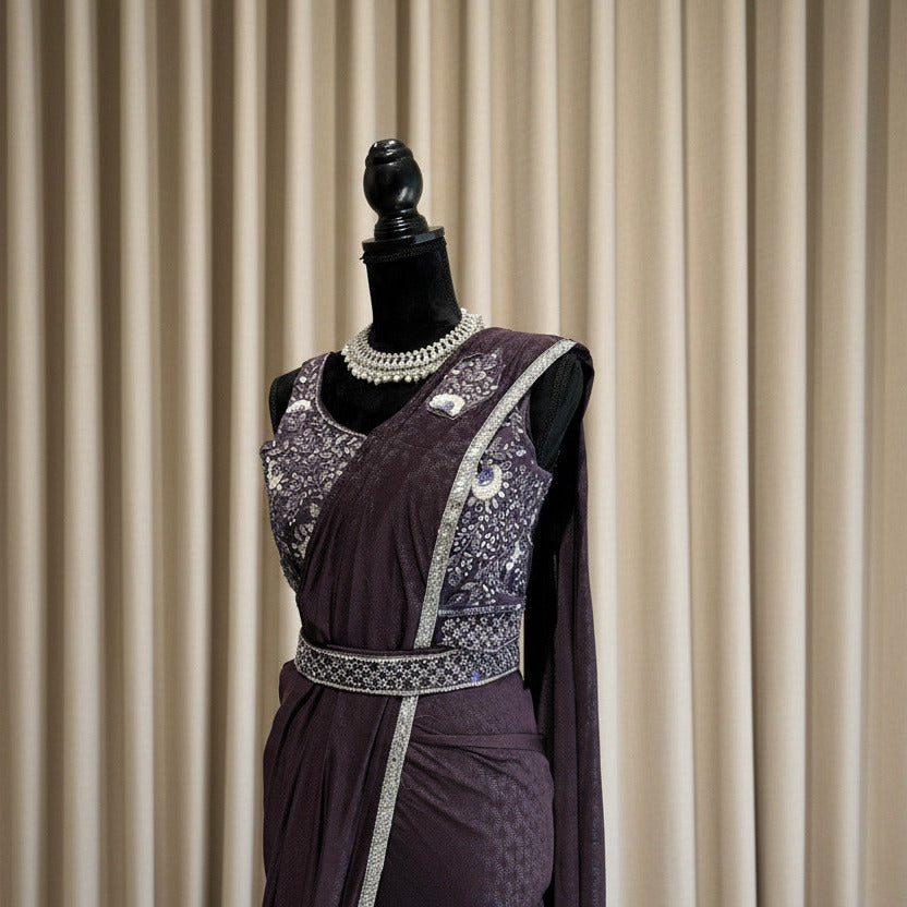 Fertiger Sari - Lila