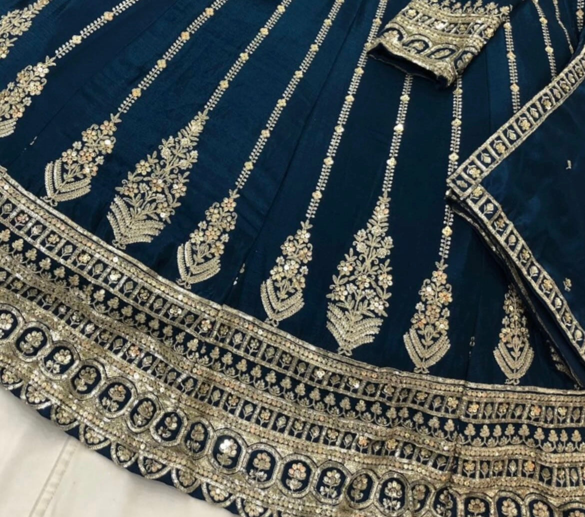 Lehenga - traditional blue