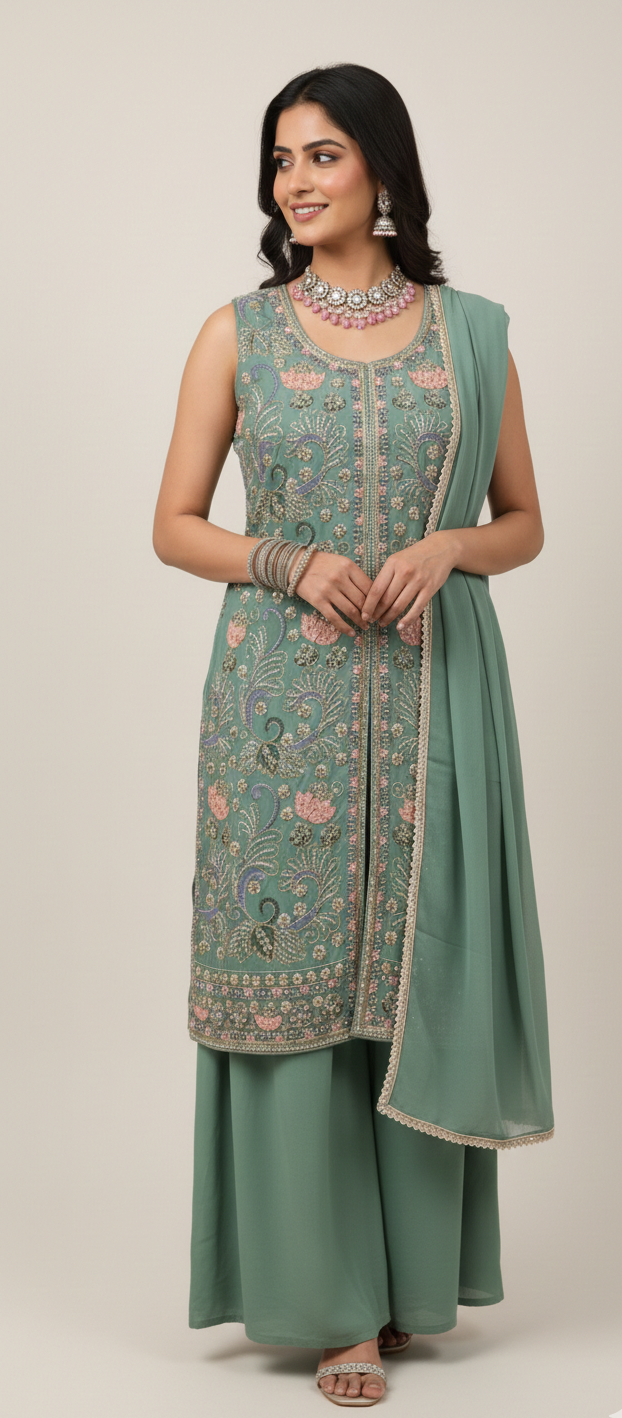 Sharara suit - Purple