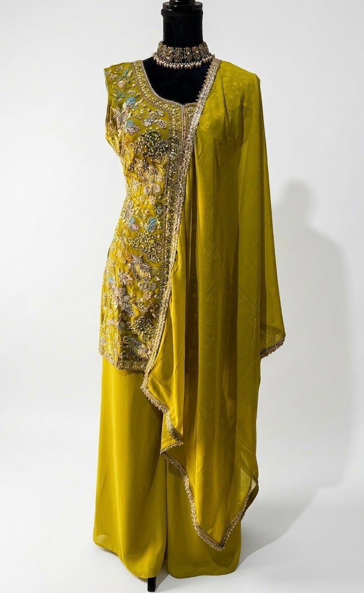 Sharara suit - Yellow