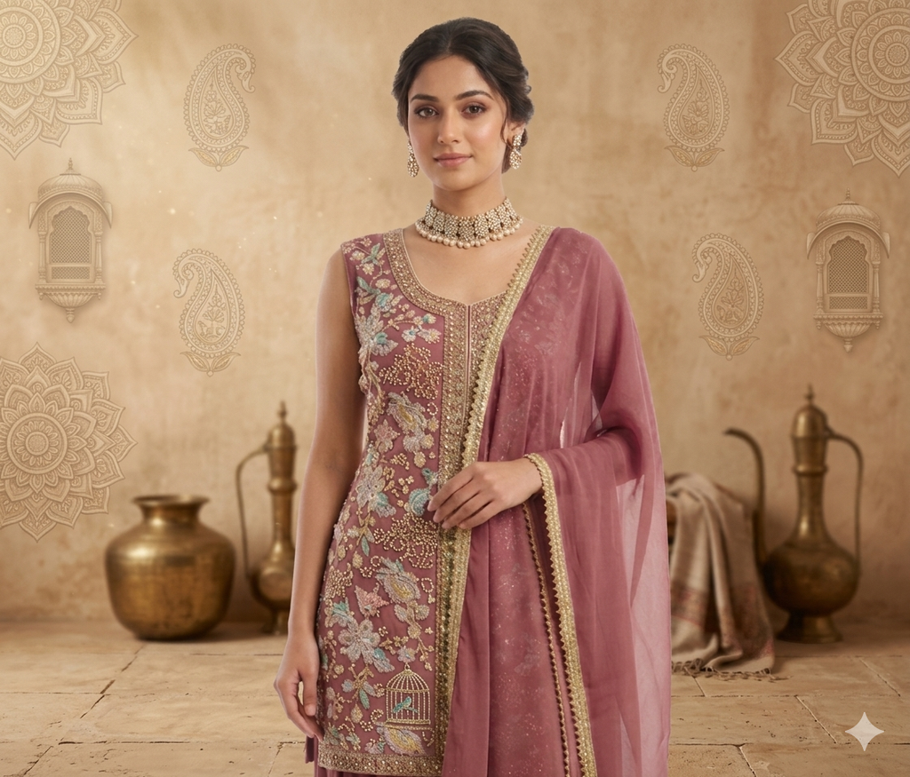 Sharara suit - Purple