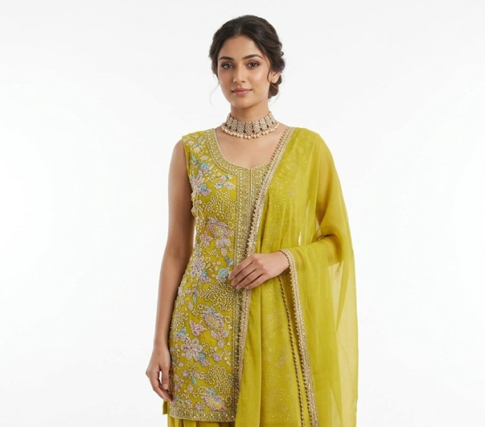 Sharara suit - Purple