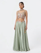 Crop top - pants flower