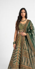 Lehenga - Madhu Multi green