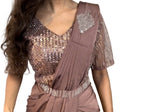 Readymade saree - Bronze