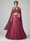 Lehenga - halter cherry