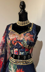 Flower Lehenga - Royal corset style