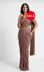 Readymade saree - Bronze