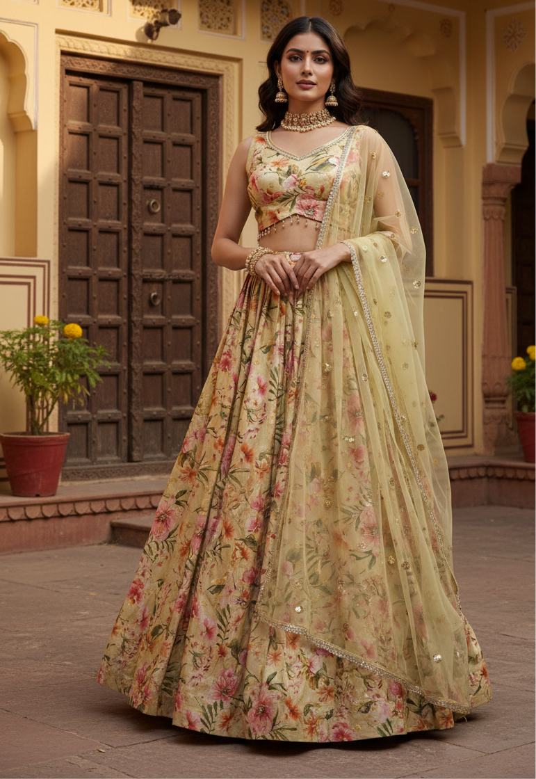 Blumen-Lehenga - Esha