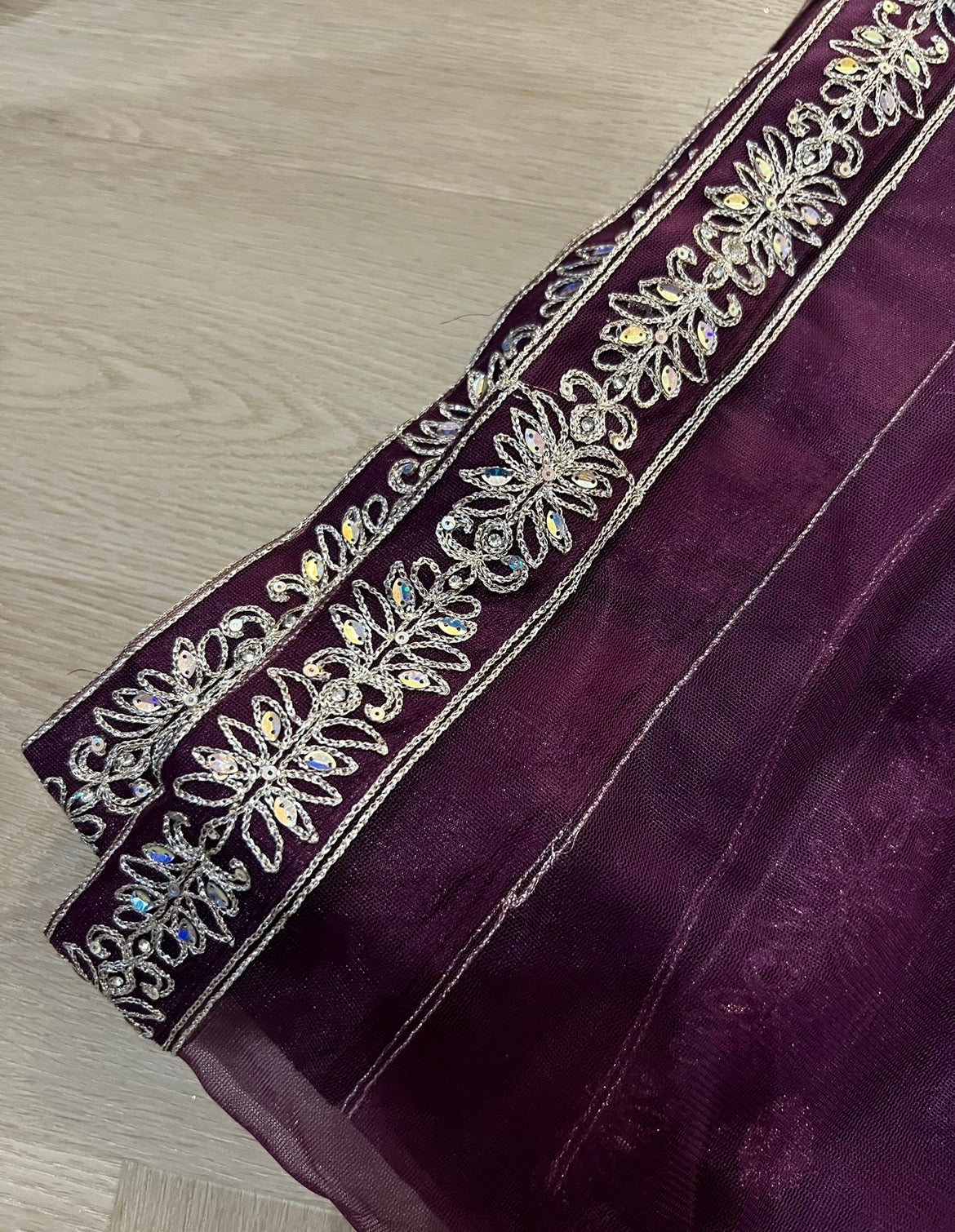 Dupatta - bordeaux/paars