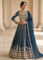 Lehenga – traditionelles Blau