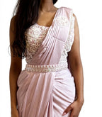 Readymade saree - Kriti Babypink