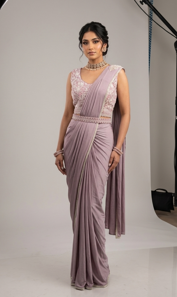 Readymade saree - Kriti Lavender