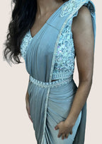 Readymade saree - Kriti Babypink