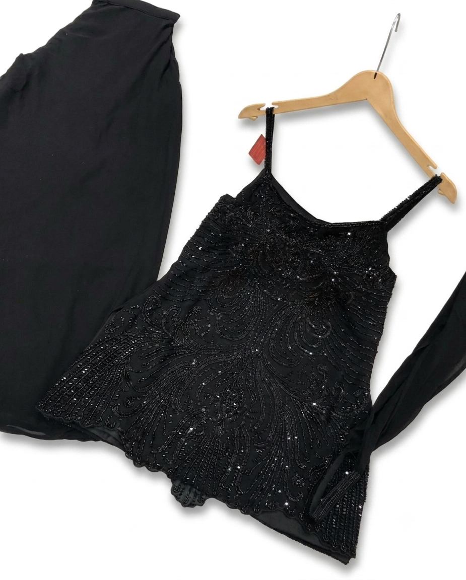 Long top set - Classy black