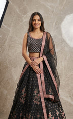 Lehenga - schwarz, leicht