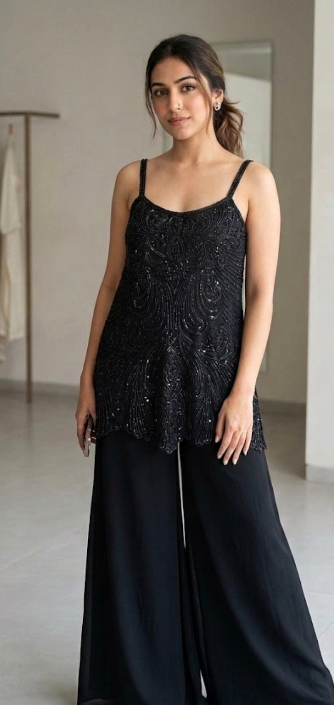 Long top set - Classy black