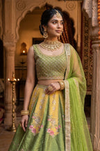 Lehenga - Light weight green