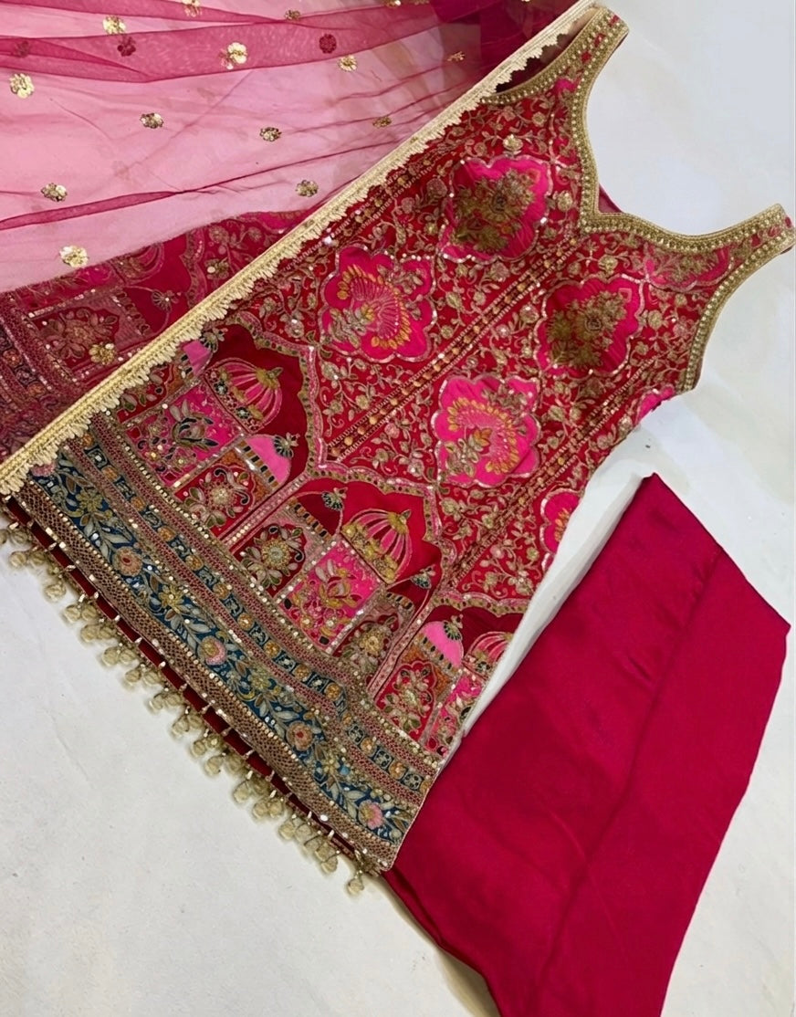 Pants set - Rani pink