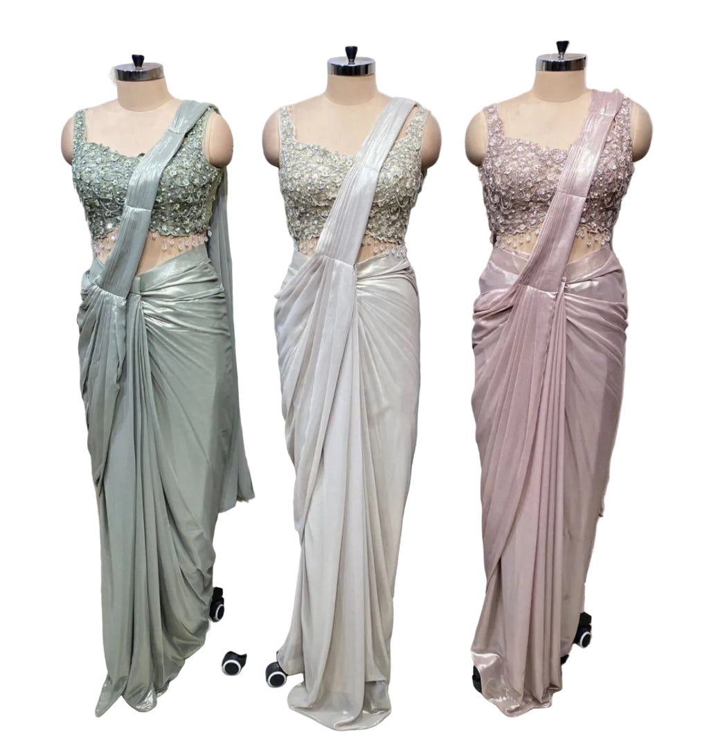 Readymade saree - shiny luxe