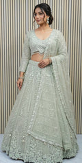 Lehenga - HEAVY mintygreen