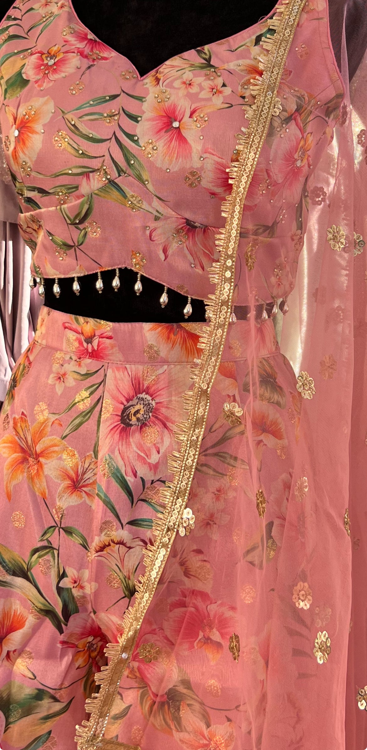 Pallazo crop top - flower