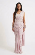 Readymade saree - Kriti Babypink