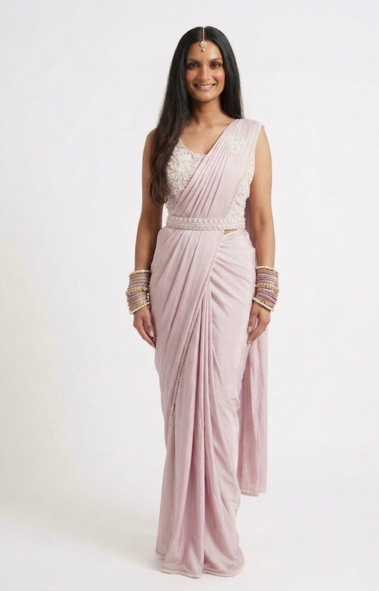 Readymade saree - Kriti Babypink