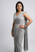 Readymade saree - Kriti Babypink