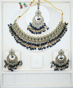 Königliches Saphirblau-Halsband-Set – Neela Ratna