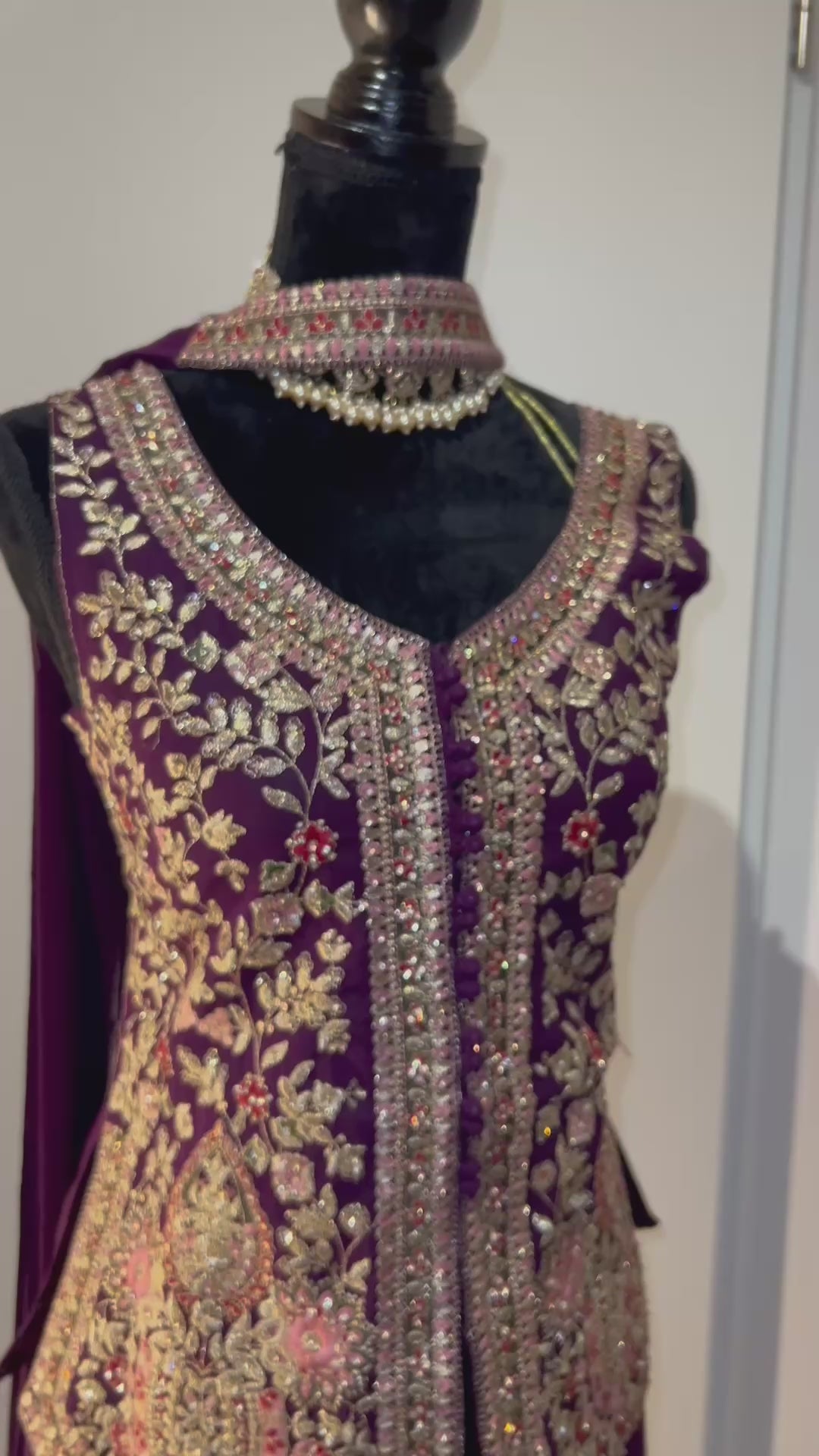 Sharara suit - Burgundy