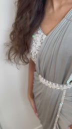 Readymade saree - Kriti Babypink