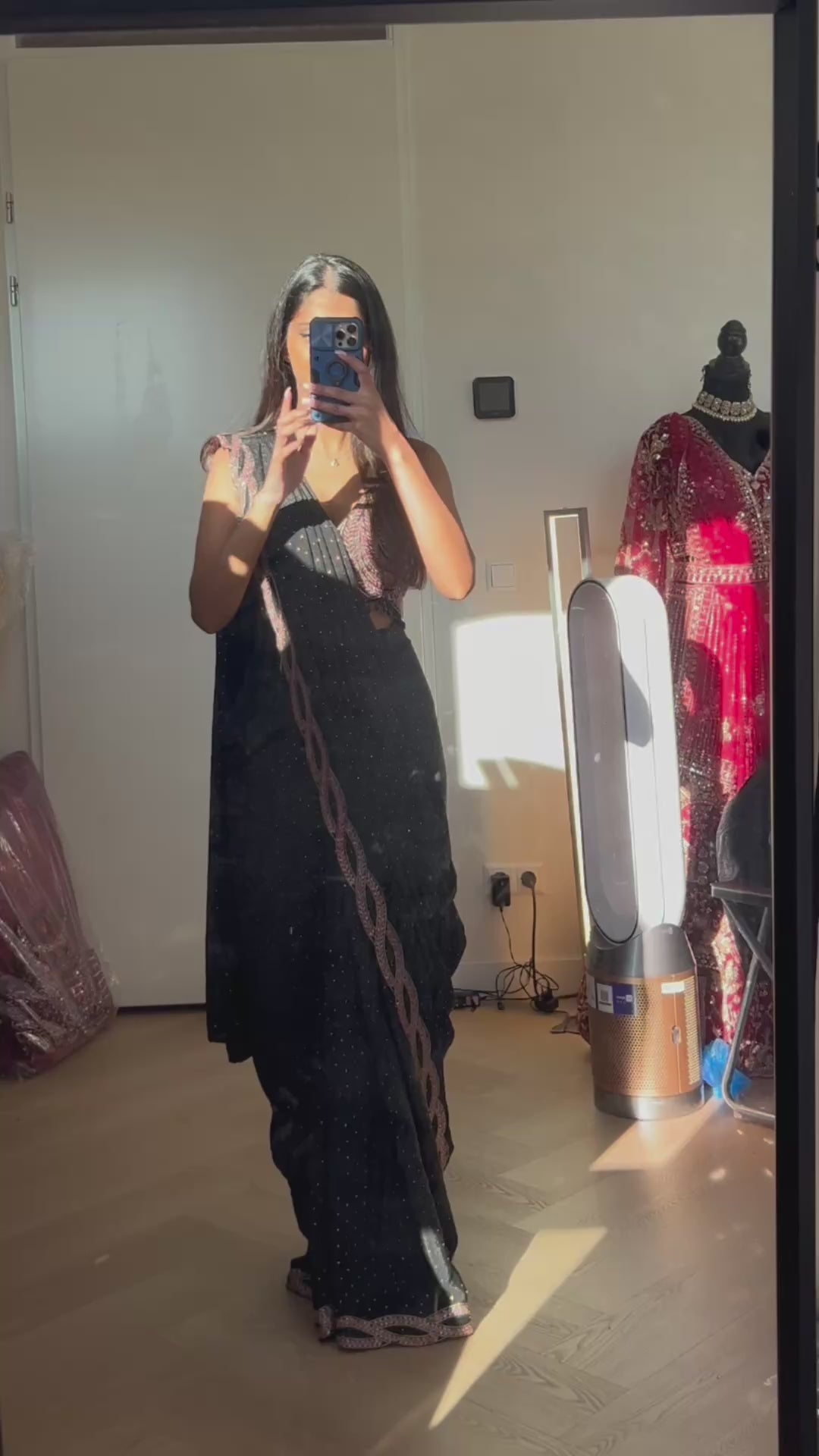 Fertiger Sari - Schwarz